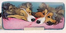 Hand painted Shelties on phone friendly Nine West wallet picture