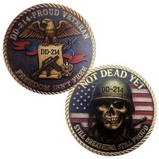 DD-214 Not Dead Yet Challenge Coin Proud Veteran Collectable 1-pc picture