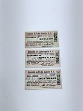 Vintage Train Tickets 1933 1934 35 Escanaba And Lake Superior Railroad Lot of 3 picture