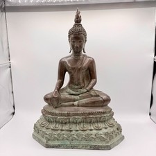 Vintage Thai Bronze Buddha Statue Wat Bowonniwet B.E. 2525 1982 Royal Temple 17