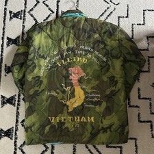 Vintage Vietnam War Souvenir Jacket 60s 70s Camo L US Military picture