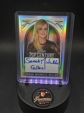 Chrome On Card Hard Signature Sarah Michelle Gellar 2024 Leaf Pop Century Buffy picture