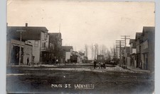 MAIN STREET lafayette mn c1910 postcard minnesota real photo rppc downtown picture