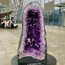63.36LB Large Natural Amethyst Geode Cathedral Crystal Cluster Specimen Energy H picture