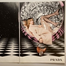 2023 Prada 2 pg PRINT AD Maya Thurman-Hawke Checkerboard Legs Ankles Feet Heels picture