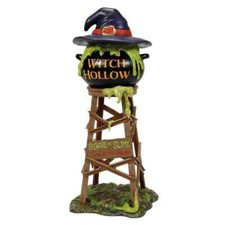Dept 56 Snow Village Halloween Witch Hollow Water Tower New in Box picture