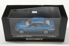 1/43 Minichamps Mercedes Benz C Class 1997 Blue Metallic Diecast Model 430037000 picture
