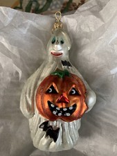 CHRISTOPHER RADKO Halloween Ghost Pumpkin JACK-N-GHOUL ornament 7