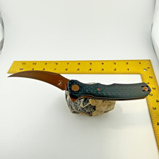 XOC Knives Black Raptor Copper Blade Folder G10 Scales Pocket Clip 14C28N Steel picture