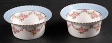 (2) Antique T & V Limoges Porcelain Rose Garland small Individual Nut Bowls picture