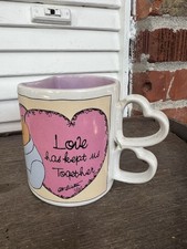 Love has  kept us Together With Double Heart Shaped Handle Enesco Vintage 1989 picture