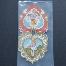 Vintage Embossed Die Cut Valentine Card Heart To My picture