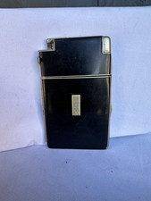 Vintage 1930s Marathon Slide-A-Lite Cigarette Case Lighter Art Deco Black Enamel picture