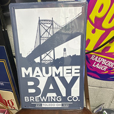 Maumee Bay Brewing Co. Metal Beer Sign Breweriana Toledo OH Est. 1995 picture