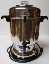 DELONGHI DELUXE Stainless Steel PERCOLATER COFFEE URN 50Cup HOT DISPENSER DCU50T picture