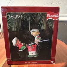 Campbell Kids Christmas Ornament A Hearty Christmas Carlton Cards Original Box picture
