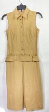 NWOT Escada Sport Belted Trench Coat Dress 34 EU 4 US Beige and Brown Sleeveless picture
