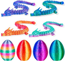 4Pcs 3D Printed Dragon Eggs Mini Dragon Eggs with 8.86Inch Dragon inside 3D Prin picture