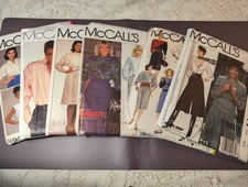 1980s McCall’s Sewing Pattern Lot of 6 Dynasty Glam Fashion Vintage picture