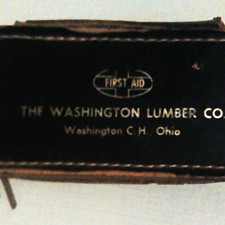 The Washington Lumber Co. Washington C.H. Ohio First Aid Kit Case, Black/Red picture