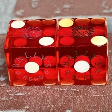 Vintage Authentic Bally’s Reno Club Dice Matching Pair picture