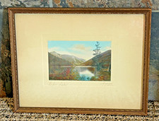 Antique Charles Sawyer Hand Tinted Photograph 