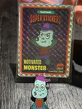 Veefriends Spooktacular Pin Motivated Monster +Super Sticker /499 picture