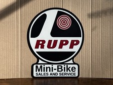 CUSTOM VINTAGE RUPP  MINI BIKE SNOWMOBILE KART 3D SALES AND SERVICE PLAQUE SIGN picture