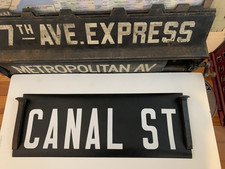 NY NYC SUBWAY ROLL SIGN CAPS CANAL STREET SOHO LITTLE ITALY CHINATOWN MANHATTAN picture
