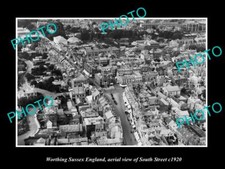 OLD LARGE HISTORIC PHOTO OF WORTHING SUSSEX ENGLAND VIEW OF SOUTH ST c1920 picture