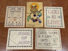 A.H. EILERS SUNDAY SCHOOL RELIGIOUS PAPER SEWING CARDS NEEDLEPOINT LOT ANTIQUE picture