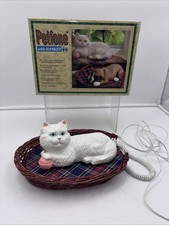 Vintage 1993 Kingsway Petfone Cat Telephone With Basket Original Box Retro picture
