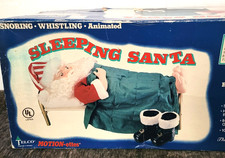 Vintage 1992 Telco Sleeping Snoring Whistling Santa Fast Shipping READ See Video picture