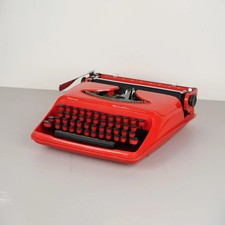 1970s Remington Starfire Red Portable Typewriter in Working Condition picture