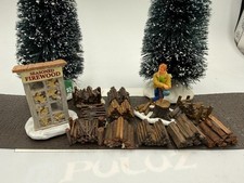 Lemax D56 Christmas Village Figurine/Accessories Lot of 12: Firewood Lumberjack picture