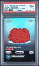 2025 Topps Chrome Spongebob Chum Fricassee Kelp Black Refractor /10 #BB-20 PSA 9 picture