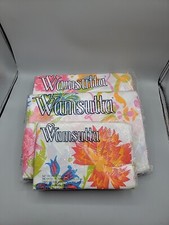 Vtg 70s Wamsutta Ultracale Meadowbrook Flower Power Double Sheets Pillowcases  picture