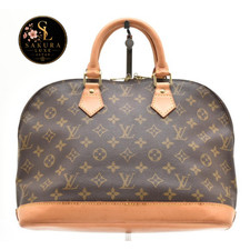 LOUIS VUITTON Alma Monogram PM M51130 Canvas Handbag Brown vintage Auth Japan picture