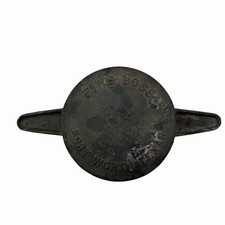 Vintage Brass Firefighter Fire Hose Fire Truck Cover Cap Fort Worth Texas picture