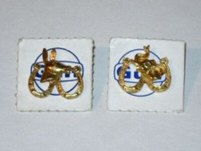 Vintage 1968 GULF OIL Republican ELEPHANT & Democratic DONKEY Political Pins picture