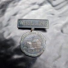 WHEELING WVA Vintage 1909 Mason's Grand Lodge AF & AM Fort Henry Medal 🏅 picture