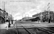 Lake Shore Railroad Station Depot & Erie Hotel Dunkirk New York NY - Reprint picture