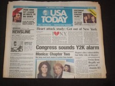1999 MARCH 3 USA TODAY NEWSPAPER - CONGRESS SOUNDS Y2K ALARM - NP 8007 picture