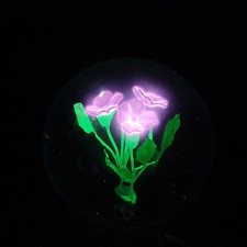 Vintage Aerolux New York Decorative Purple And Green Floral Light Bulb picture
