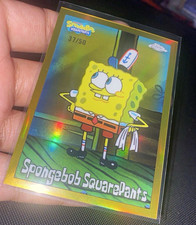 Topps 2025 Topps Chrome SpongeBob SquarePants #25 Serial Numbered 37/50 Card picture