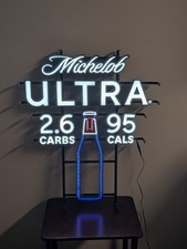AWESOME MICHELOB ULTRA BEER LIGHT UP LED SIGN MAN CAVE 25