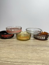 Vintage Glass Ashtray Lot of 5-Harrah’s Boomtown Reno Ramada Spago Louisiana picture