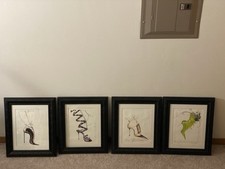 Manolo Blahnik Magazine ILLUSTRATION fashion Shoe Vintage Framed picture