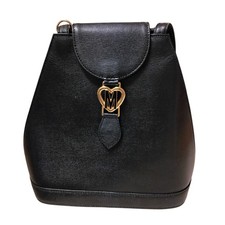 Moschino Cheap And Chic Vintage Black Leather Backpack Bag picture