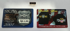 Authentic Rare Vintage   2001 NYPD    PBA Card + Pin + Calling Card     WTC 9/11 picture